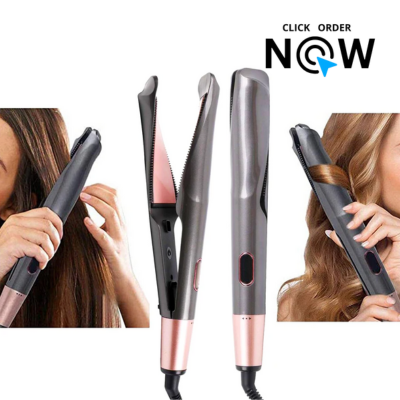 Glam Twist™- Plancha de pelo y rizador 2 en 1