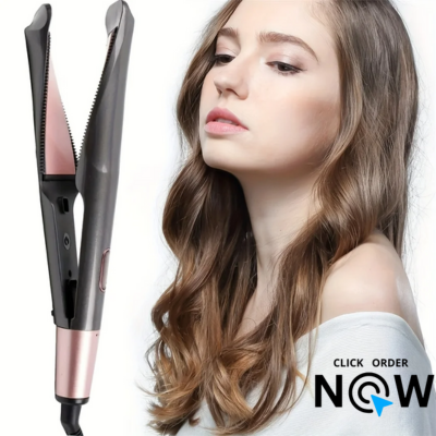 Glam Twist™- Plancha de pelo y rizador 2 en 1